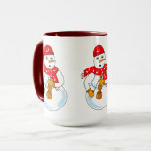Violin Snowman Tasse (Vorderseite Links)
