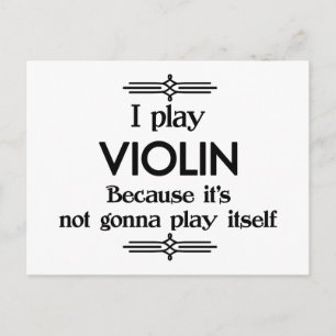 Violin - Spielen Sie sich selbst Funny Deko Music Postkarte
