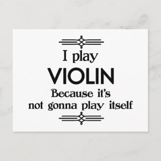 Violin - Spielen Sie sich selbst Funny Deko Music Postkarte
