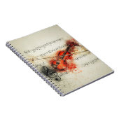 Violin Spiral Notebook Notizblock (Rechte Seite)