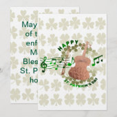 Violin St. Patrick's Day Feiertagskarte (Vorne/Hinten)