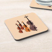 Violin String Instrument Streichquartett Getränkeuntersetzer (Linke Seite)