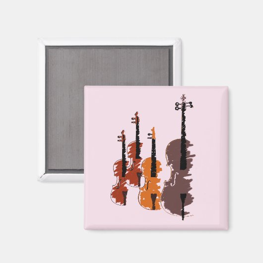 Violin String Instrument Streichquartett Magnet (Vorderseite/Rückseite)