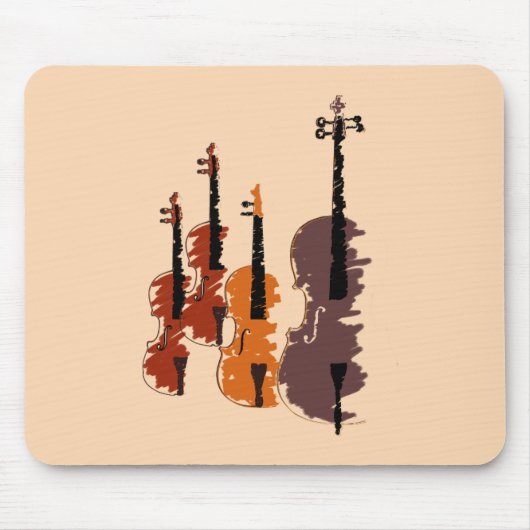 Violin String Instrument Streichquartett Mousepad (Vorne)