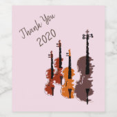 Violin String Instrument Streichquartett Weinetikett (Einzelnes Label)