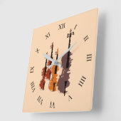 Violin String Instrument string quartet Quadratische Wanduhr (Winkel)