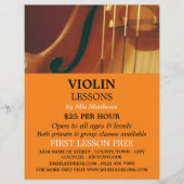Violin Strings, Violin Lessons Advertising Flyer (Vorne)