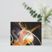 Violin Symphonie Postkarte (Stehend Vorderseite)