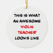 violin teacher, awesome keramik ornament (Vorne)
