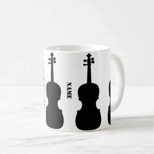 Violin Teacher Gift Personalisiert funky Kaffeetasse (VorderseiteRechts)