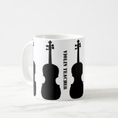 Violin Teacher Gift Personalisiert funky Kaffeetasse (Vorderseite Links)