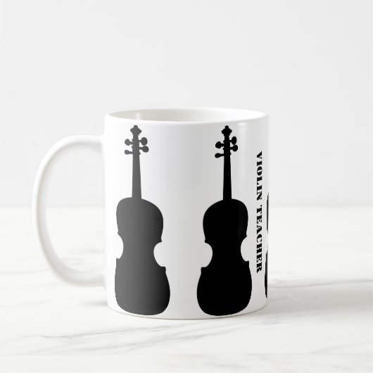 Violin Teacher Gift Personalisiert funky Kaffeetasse (Links)