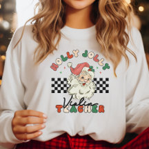 Violin Teacher Musician Holly Jolly Weihnachten