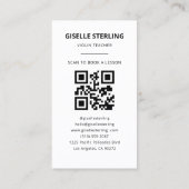 Violin Teacher QR Code Photo Visitenkarte (Rückseite)