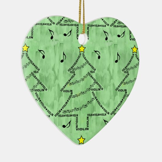 Violin Text Weihnachtsbaum Keramik Ornament (Rechts)