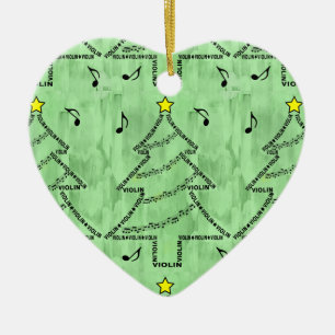 Violin Text Weihnachtsbaum Keramik Ornament