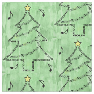 Violin Text Weihnachtsbaum Stoff