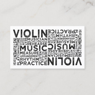 Violin Typografie Visitenkarte
