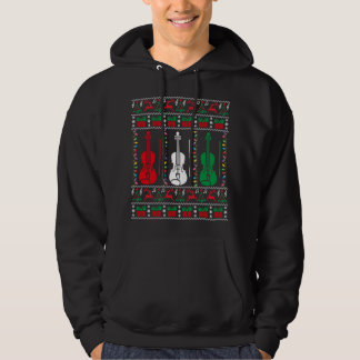 Violin Ugly Weihnachts Sweater Violinist Xmas Fami Hoodie
