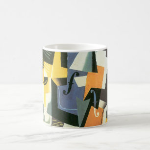 Violin und Glas von Juan Gris, Vintage Kubismus Kaffeetasse