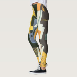 Violin und Glas von Juan Gris, Vintage Kubismus Leggings