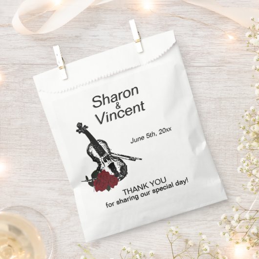Violin Vielen Dank Geschenktütchen (Ausgeschnitten)