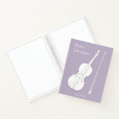 Violin & Viola Lavender Gray Custom Musical Notizblock (Innenseite)