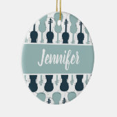 Violin Viola Player Musician Gift Personalisiert Keramik Ornament (Rechts)