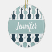 Violin Viola Player Musician Gift Personalisiert Keramik Ornament (Links)