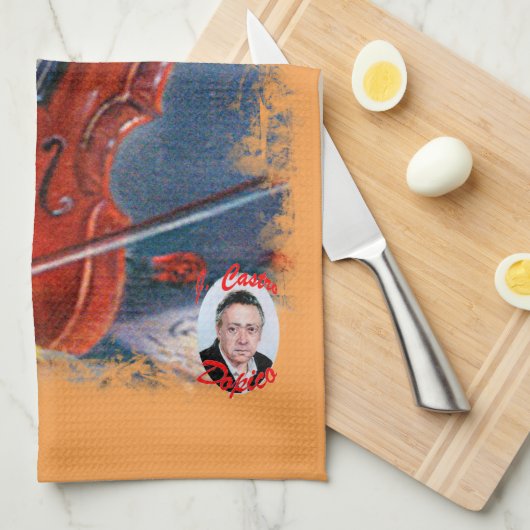 Violín/Violine Geschirrtuch (Viertel Falte)