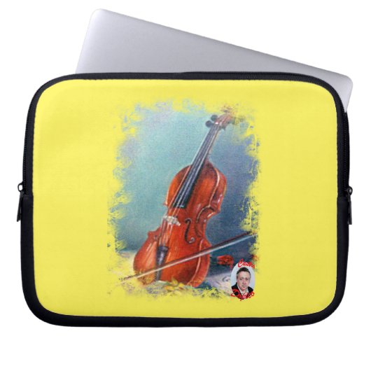 Violín/Violine Laptopschutzhülle (Vorderseite)