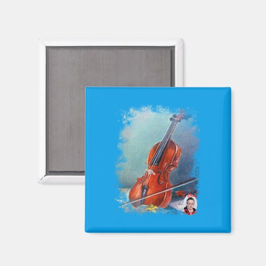 Violín/Violine Magnet (Vorderseite/Rückseite)