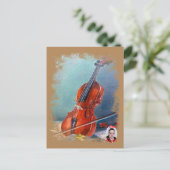 Violín/Violine Postkarte (Stehend Vorderseite)