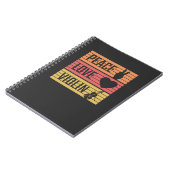 Violin Violinist Fiddle Notizblock (Linke Seite)