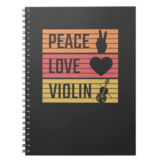 Violin Violinist Fiddle Notizblock (Vorderseite)