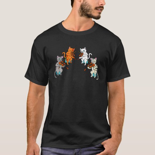Violin Violinist Fiddle Player Orchestra Klassisch T-Shirt (Vorderseite)