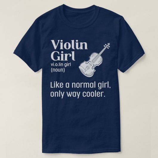 Violin Violinstikinstrument T-Shirt (Design vorne)