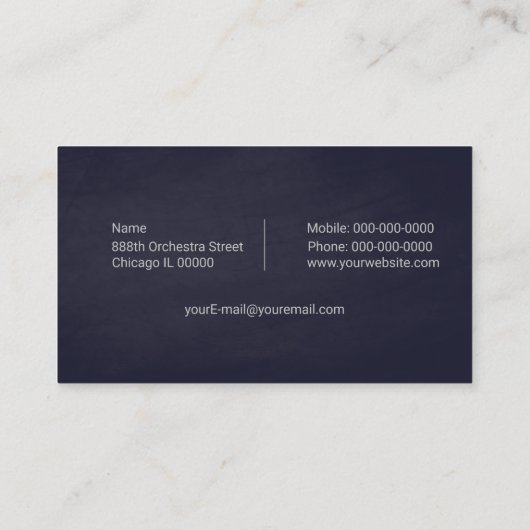 Violin Visitenkarte (Rückseite)