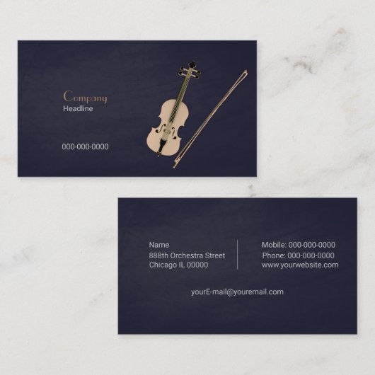 Violin Visitenkarte (Vorne/Hinten)