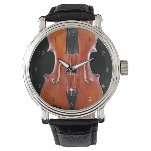 Violin Watch oder Viola Watch von Leslie Harlow 51 Armbanduhr (Vorderseite)