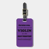 Violin wichtigstes Instrument Gepäckanhänger (Vorderseite vertikal)