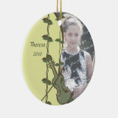 Violin Woodland Foto Keramik Ornament (Rechts)