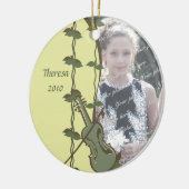 Violin Woodland Foto Keramik Ornament (Links)