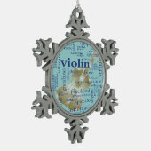 Violin Words Snowflake Ornament (Links)