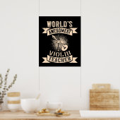 Violin World ist der großartigste Geigerlehrer Poster (Küche)