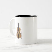 Violin Zweifarbige Tasse (Vorderseite Links)