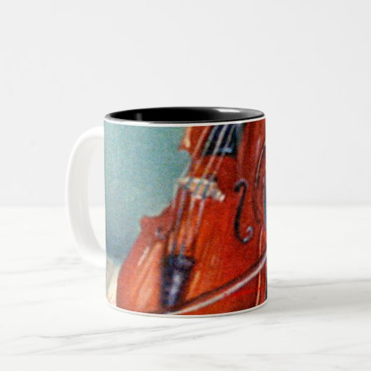 Violín Zweifarbige Tasse (Vorderseite Links)