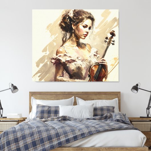 Violinadame Leinwanddruck (Insitu (Schlafzimmer))