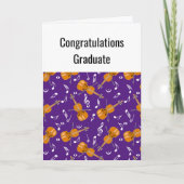 Violine Abschluss Card Dankeskarte (Vorderseite)