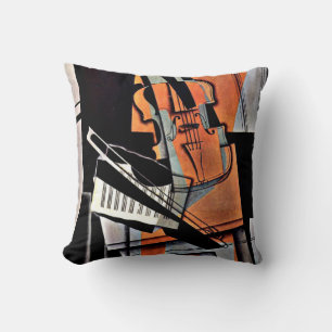 Violine - Abstraktes Gemälde von William Harnett Kissen